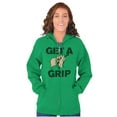 thumbnail image 4 of Get a Grip Golfing Golfer Joke Funny Zip Up Hoodie Men's Women's Brisco Brands 2X, 4 of 6