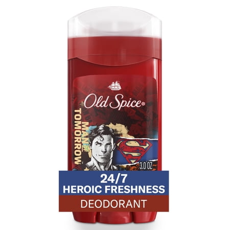 Old Spice Aluminum Free Deodorant for Men 24/7 Freshness Long Lasting Odor Protection Smell Like a Hero Superman Bright Citrus and Cosmos Scent 3oz