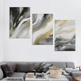 thumbnail image 4 of ONETECH Abstract Art Large Wall Art Black Framed Artwork Home Wall Decor Gold Painting for Bedroom Bathroom Ready to Hang 12''x16''X3 Panels, 4 of 4