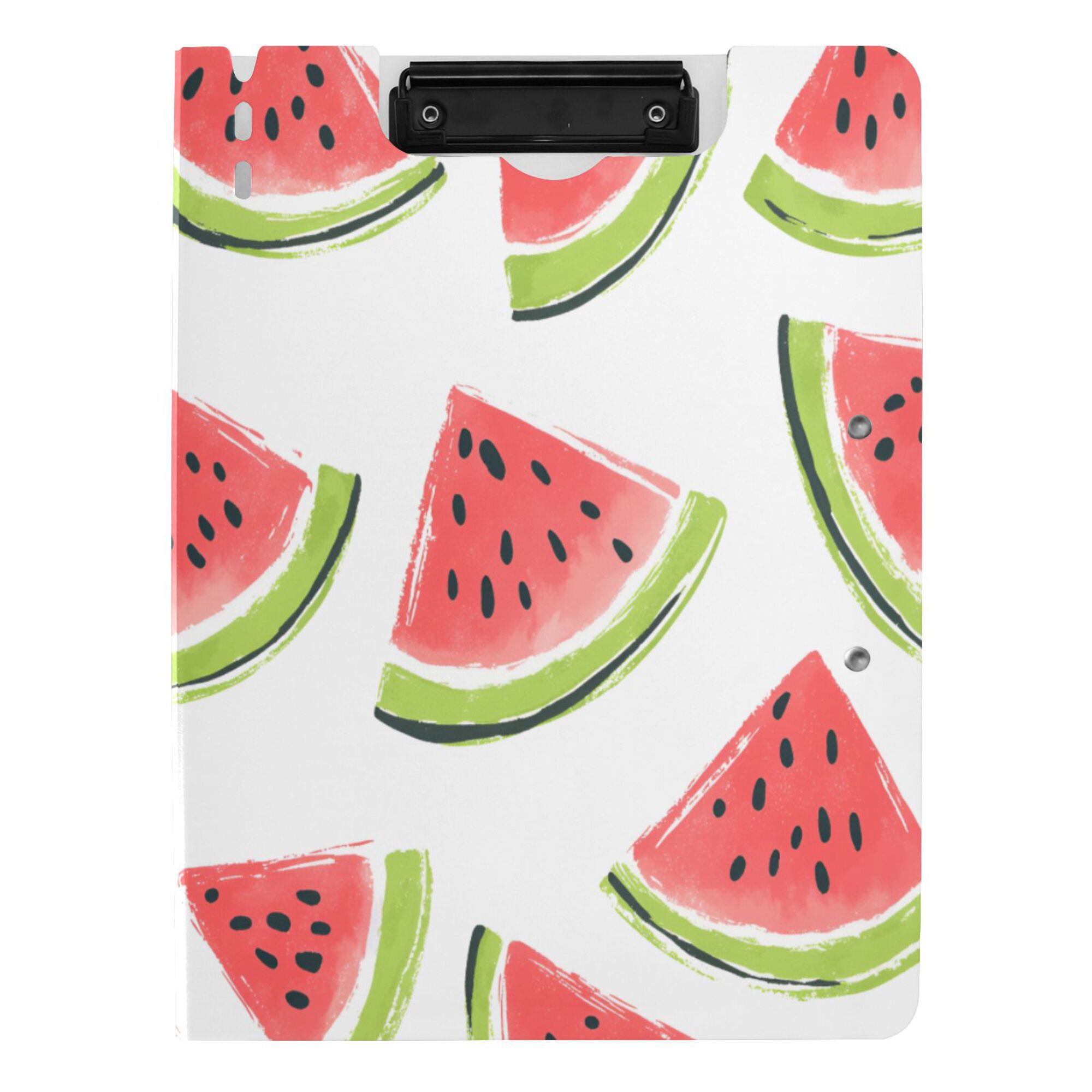 FORMRS A4 Clipboard Folder with Pen Holder Horizontal Foldable School Office Binder, Cartoon Watermelon