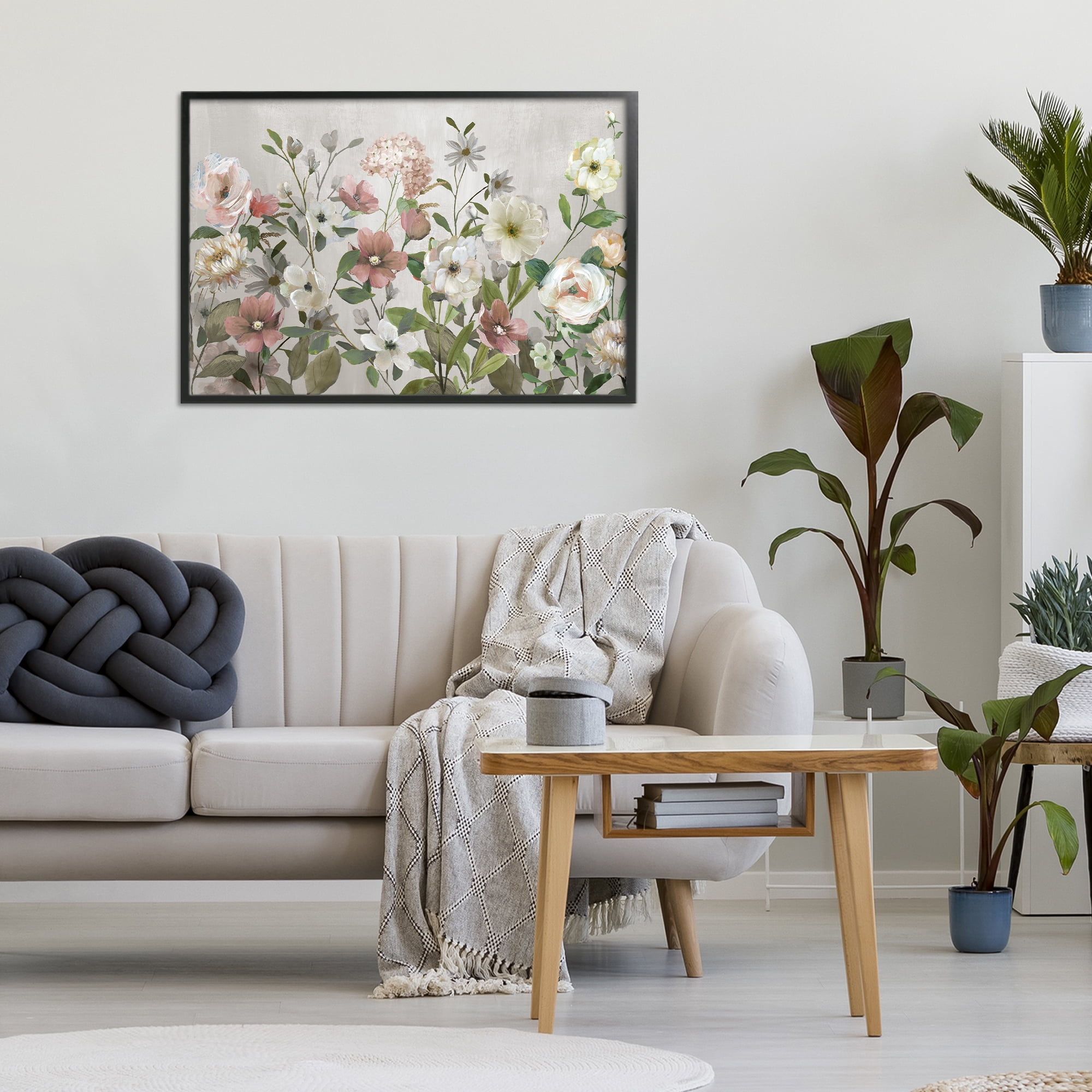 Stupell Industries Garden Meadow Arrangement Black Framed Giclee Art, design by Nan
