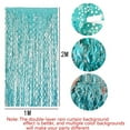 thumbnail image 3 of Nvzi Paquete de 2 cortinas de papel de aluminio negro para fiestas, 3,3 pies x 6,6 pies, cortinas con flecos de papel de aluminio de oropel metálico para decoraciones navideñas, 3 of 4