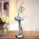 thumbnail image 4 of Estatua de de resina, figura de mesa, adorno artesanal coleccionable, escultura de niña de ballet para estudio, cafetería, cumpleaños, sala Plata perfecl Estatuilla de bailarina, 4 of 8