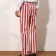 thumbnail image 3 of Pantalones de traje casuales con bolsillos y estampado de rayas rectas para hombre, 3 of 8