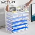 thumbnail image 3 of Paper Organizer for Desk with Handle, 6-Tier Metal Mesh File Organizer | Stackable Letter Tray for Office Documents & Stationery Storage, 3 of 7