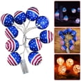 thumbnail image 2 of BNNG July 4th Ball LED String Light, Independence Day Patriotic USA American Flag Lighting USB Battery Powered LEDs Red White Blue String Lights Indoor Outdoor Decorations, 2 of 6