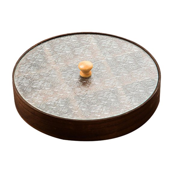 Serving Tray Snack Platter Candy Organizer Wood and Glass Farmhouse Design with Lid for Home Kitchen Party Wedding