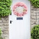 thumbnail image 3 of Corona de Navidad rosa, guirnalda navideña artificial, corona de puerta delantera para dormitorio, pared, hotel, jardín, comedor, 3 of 7