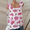thumbnail image 2 of USSUMA Womens Tops Dressy Casual Summer Sleeveless Floral Print Cami Shirts for Women Trendy Loose Fit Vest Tanks Round Neck T-Shirts Blouses for Women Plus Tunic, 2 of 5