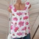 thumbnail image 1 of ICHUANYI Clearance Women Casual Sleeveless Crewneck Print Blouse Pullover Tank Tops Shirt(Hot Pink, S) ICHUANYI WER2023080916200, 1 of 5