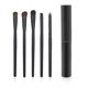 thumbnail image 1 of Juego de brochas de maquillaje de ojos portátil con mango de madera negra, 5 uds., maquillaje de sombra de ojos de crin con cubo de aluminio Feliz Sencillez, 1 of 2