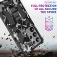thumbnail image 2 of TECH CIRCLE Camouflage Series Shockproof Phone Case for Galaxy S24 FE (6.7") with Kickstand, Compatible with Magnetic Car Mounts, Drop Protection Protective Sturdy Rugged Cover for Men, Black, 2 of 7
