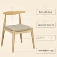 thumbnail image 5 of Christopher Knight Home Mid-Century Modern Faux Leather Dining Chairs Set of 2, Natural+Light Gray, 5 of 8