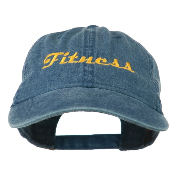 Fitness Wording Embroidered Cap - Navy OSFM