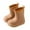 Brown, variant on Hpapadks Toddler Boy Rain Boots Solid Mid Calf Flat Heel Water Shoes With Easy On Handles Spring Summer Fall Outdoor School Play Brown 3 Year-4 Year