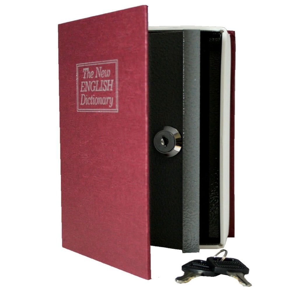 Dictionary Secret Book Hidden Safe With Key Lock Book Safe Red Large Size 