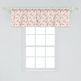 thumbnail image 2 of Ambesonne Rowan Window Valance, Juicy Ashberries Graphic, 42" x 18", Scarlet White, 2 of 3
