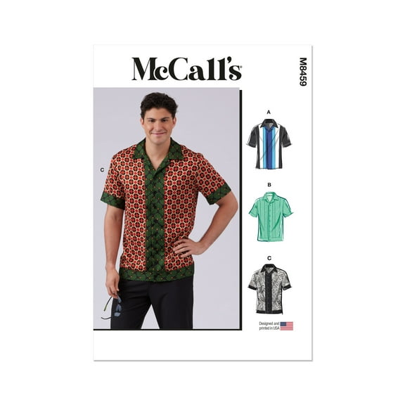 McCall's Sewing Pattern 8459 - Men's Shirt, Size: BB (46-48-50-52-54-56)