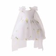thumbnail image 2 of NAISIBABY Girls Formal Pageant Dress, Sleeveless Floral Embroidery Mesh Wedding Birthday Princess Dress White 80, 2 of 9