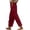 Wine, variant on Women's Summer Solid Color Cotton Linen Straight Leg Loose Casual Pants