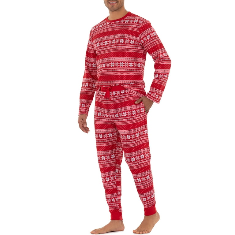 George Men's Holiday Thermal Pajama Set 