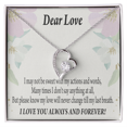 thumbnail image 2 of To My Girlfriend Always and Forever Forever Necklace w Message Card, 2 of 8