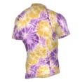 thumbnail image 2 of joogoo Yellow Tie Dye Purple Pattern Men's Cycling Jerseys Mountain Bike Short Sleeve Tops S, 2 of 7