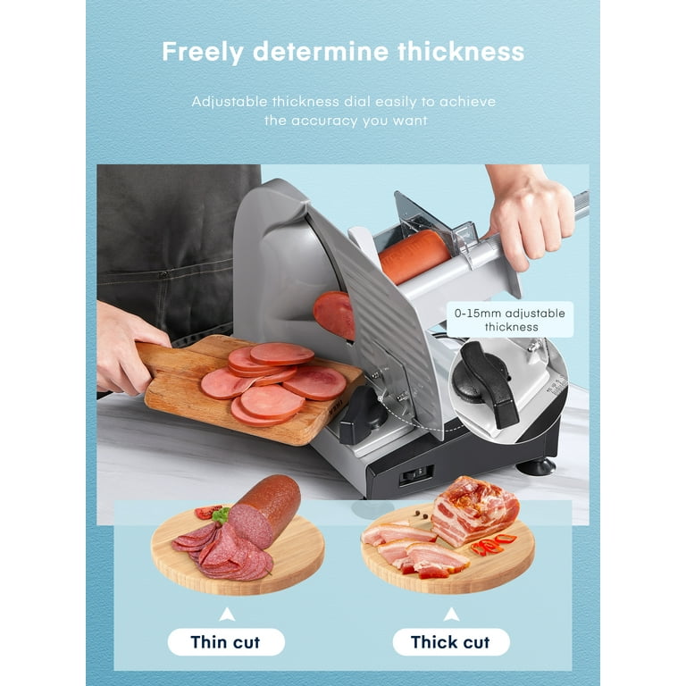 FOHERE 200W Electric Meat Slicer, 7.5 FOHERE 200W Electric Meat Slicer, 7.5