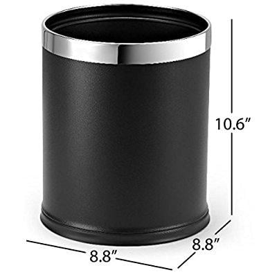 Brelso Invisi Overlap Metal Trash Can Open Top Small Office Brelso Invisi Overlap Metal Trash Can Open Top Small Office Wastebasket