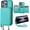 Mint Green, variant on for MagSafe Crossbody Wallet Case Compatible with iPhone 14 Pro Max, RFID Blocking Protective Purse Case with Card Slots Holder Kickstand Wrist Strap Lanyard Zipper 6.7 Inch 5G (Black)