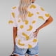 thumbnail image 5 of Fiudx Ropa de Mujer Top de Manga Corta con Cuello Redondo y Estampado de Caballos Regular Sexy de Verano para Mujer, 5 of 5