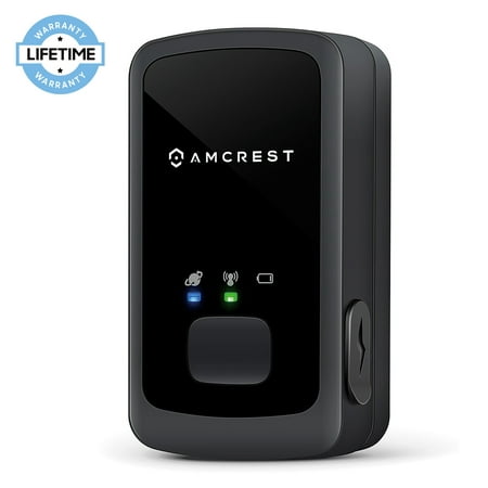 Amcrest GPS Tracker – 2G Portable Mini GPS Tracking Device for Vehicles, Cars, Kids, Persons, Assets Hidden Tracker w/Geo-Fencing, Text/Email/Push Alerts, 14 Day Battery, Global, No Contract