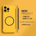 thumbnail image 1 of Ultra Thin Hard PC Magnetic Frameless Phone Case For Magsafe iPhone 15 14 Pro Max 13 12 Mini 11 Pro Max Matte Color Solid Cover, 1 of 5