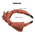 thumbnail image 2 of Unique Bargains Big Bowknot Headband Hairband for Women Brick Red 1.2 Inch Wide 1 Pcs, 2 of 7