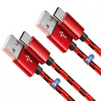 Afflux 2 Pack USB-A to USB-C Fast Charger Braided Type C Cable Compatible with iPhone 17 / 16 / 15 Pro Max Plus Air, Samsung Galaxy S25 S24 S23 Ultra, Google Pixel, iPad Pro, Universal (3ft, Red)