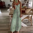 thumbnail image 2 of ClodeEU Womens Summer Bohemian Floral Spaghetti Straps Maxi Dress,Casual Swing Beach Dresses Multicolor,Womens Plus S, 2 of 6