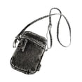 thumbnail image 2 of Bolso bandolera pequeño con cremallera, bolso para teléfono, para mujeres y niñas, para viajes, vacaciones y fiestas. Negro, 2 of 8