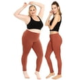 thumbnail image 2 of Stretch Is Comfort Women's Cotton Full Length Leggings Rust 2X, 2 of 7