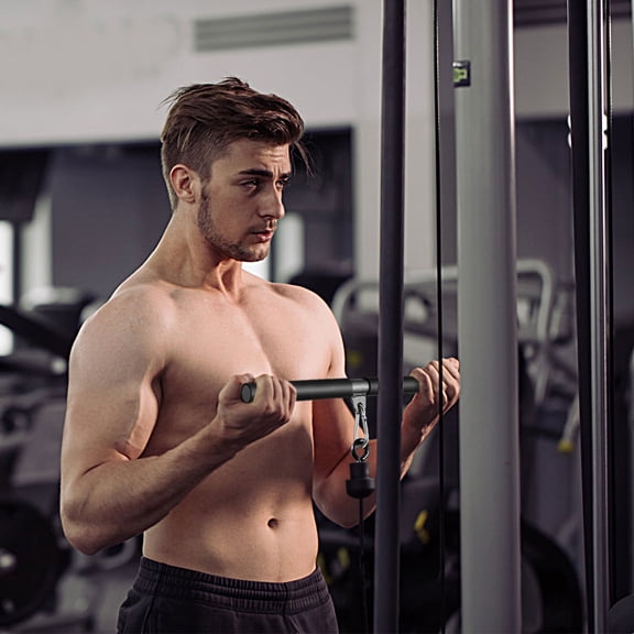 BESTOYARD 1Set Bicep Pull Bar Integrated Fitness Tool for Exercising Black Muscle Trainer