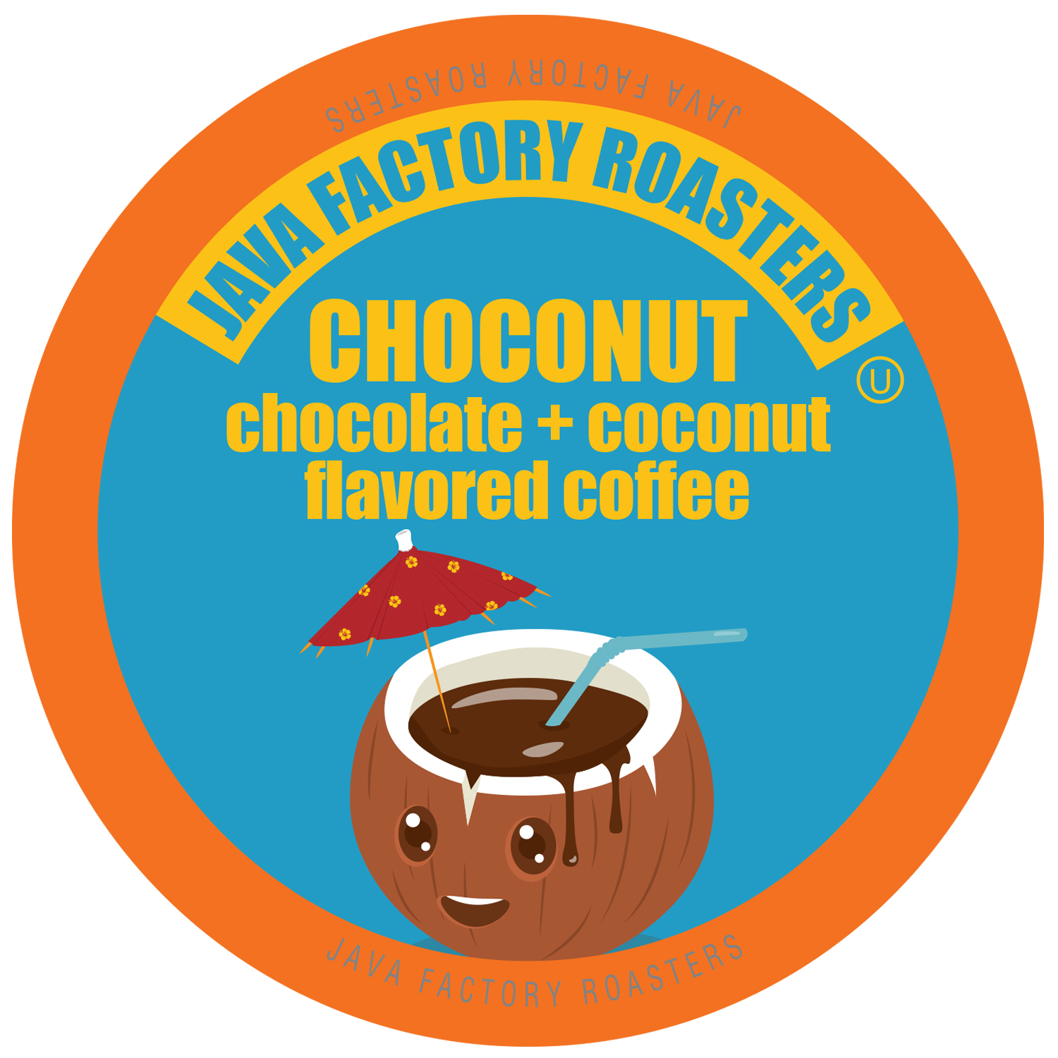 Java Factory Chocolate & Coconut FLAVORED Coffee Pods, Keurig 2.0 KCup