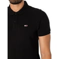 thumbnail image 4 of Tommy Jeans Slim Placket Polo Shirt, Black, 4 of 6
