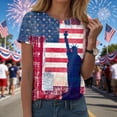 thumbnail image 2 of felwors Women's Patriotic Graphic T-Shirt – USA Flag & Bald Eagle Print, Short Sleeve Crew Neck Tee for Patriotic Events and Celebrations (Red, XL), 2 of 8