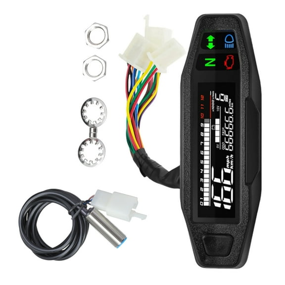 Motorcycle Speedometer Oil Gauge Tachometer Universally Digital Meters Instrument Cluster with Turn Signals Indicators