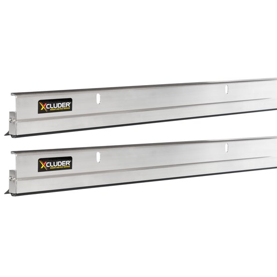 Xcluder 36” Standard Rodent Proof Door Sweep, Anodized Aluminum 2-Pk