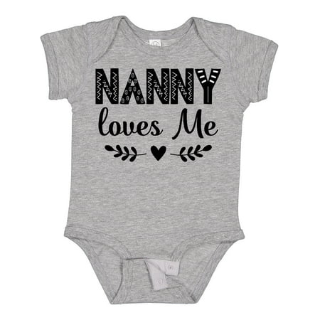 

Inktastic My Nanny Loves Me Grandchild Gift Baby Boy or Baby Girl Bodysuit