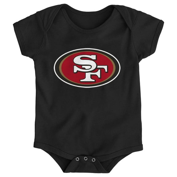 Newborn & Infant Black San Francisco 49ers Team Logo Bodysuit