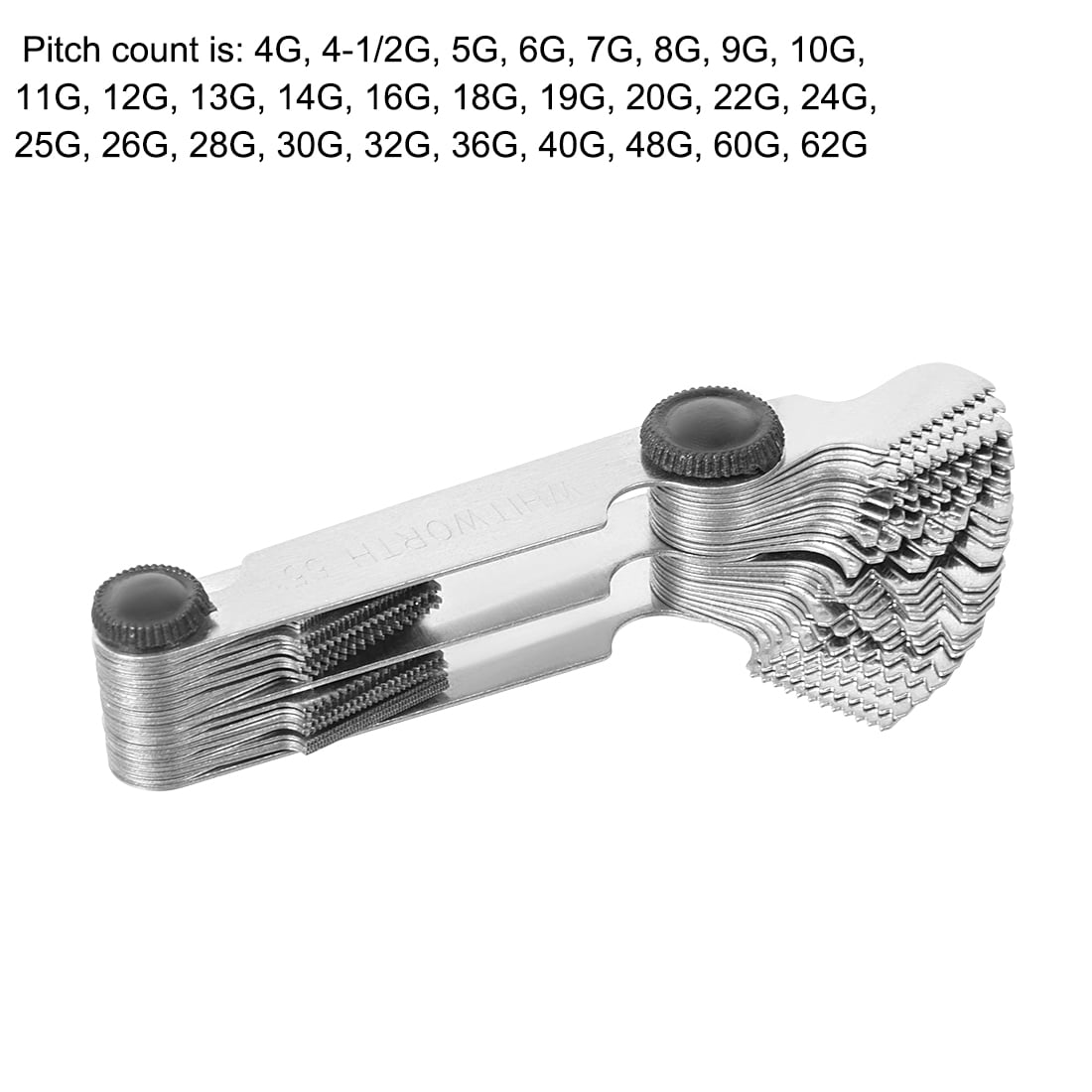 uxcell® Screw Thread Pitch Cutting Gauge Tool Metric 60 Degree 0.25-6.0mm Imperial 55 Degree 4-62G
