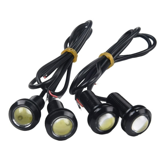 4 PCS Car Light Front Grille Lamps Bumper Grill Hood White Led Lights DC 12V 6000K Waterproof Universal Auto Accessories