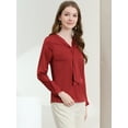thumbnail image 4 of INSPIRE CHIC Chemisier Élégant à Manches Longues avec Col Noué et Boutons pour Femme, 4 of 6