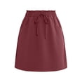 thumbnail image 7 of Soft Sweat Skirts for Women A Line Elastic Summer Drawstring Short Golf Casual Skirt with Pockets Women's Solid Color Workout Mini Skirt, 7 of 7